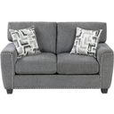 The appearance of Isabel Loveseat In Gray designed by Homelegance in the modern / contemporary interior design. This gray piece of furniture was selected by 1StopBedrooms from Isabel Collection to add a touch of cosiness and style into your home. Sku: 9538DGY-2. Material: Chenille.