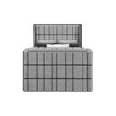 The appearance of Isabella Queen Upholstered Bed with LED, TV Lift, Speaker and Fireplace In Grey designed by Global Furniture USA in the modern / contemporary interior design. This grey piece of furniture was selected by 1StopBedrooms from Isabella Collection to add a touch of cosiness and style into your home. Sku: ISABELLA-GREY-QB-FB W/50" TV LIFT EU & SPKR;ISABELLA-GREY-QB-SR/SLATS;ISABELLA-GREY-QB-HB W/ LED;ISABELLA-GREY-QB/KB-HB WING. Bed Size: Queen. Material: MDF. Bed Type: Upholstered Bed.