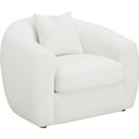The appearance of Isabella Upholstered Tight Back Chair White designed by Coaster in the modern / contemporary interior design. This natural piece of furniture  was selected by 1StopBedrooms from Isabella Collection to add a touch of cosiness and style into your home. Sku: 509873. Material: Boucle.