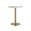 Iska Bar Table In Antique Gold and Cream