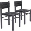 The appearance of Iska Dining Chair Set of 2 In Black designed by Zuo Modern in the modern / contemporary interior design. This black piece of furniture  was selected by 1StopBedrooms from Iska Collection to add a touch of cosiness and style into your home. Sku: 704049. Material: Aluminum.