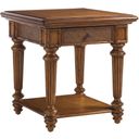 The appearance of Island Estate Boca End Table In Plantation designed by Tommy Bahama in the traditional interior design. This plantation piece of furniture was selected by 1StopBedrooms from Island Estate Collection to add a touch of cosiness and style into your home. Sku: 531-952. Material: Rattan.