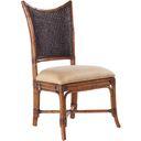 The appearance of Island Estate Mangrove Side Chair In Plantation designed by Tommy Bahama in the traditional interior design. This plantation piece of furniture was selected by 1StopBedrooms from Island Estate Collection to add a touch of cosiness and style into your home. Sku: 531-880-01. Material: Rattan.