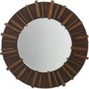The appearance of Island Fusion Kobe Round Mirror In Sebana designed by Tommy Bahama in the transitional interior design. This sebana piece of furniture was selected by 1StopBedrooms from Island Fusion Collection to add a touch of cosiness and style into your home. Sku: 556-201. Material: Wood.