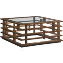 The appearance of Island Fusion Nobu Square Cocktail Table In Sebana designed by Tommy Bahama in the transitional interior design. This sebana piece of furniture  was selected by 1StopBedrooms from Island Fusion Collection to add a touch of cosiness and style into your home. Sku: 556-943. Material: Wood.