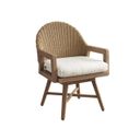 The appearance of Isle Of Palms Swivel Dining Chair designed by Tommy Bahama in the transitional interior design. This beige/tan piece of furniture  was selected by 1StopBedrooms from Isle Of Palms Collection to add a touch of cosiness and style into your home. Sku: 3380-13SW-60. Material: Fabric.
