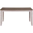 The appearance of Ithaca Grayish White And Brown Dining Table designed by Homelegance in the transitional interior design. This white and brown piece of furniture was selected by 1StopBedrooms from Ithaca Collection to add a touch of cosiness and style into your home. Sku: 5769W-60. Material: Wood. Table Top Shape: Rectangular. Size: 60".