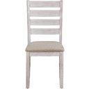The appearance of Ithaca Grayish White Side Chair Set Of 2 designed by Homelegance in the transitional interior design. This white and gray piece of furniture was selected by 1StopBedrooms from Ithaca Collection to add a touch of cosiness and style into your home. Sku: 5769WS. Material: Textured.