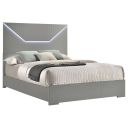 The appearance of Ives Queen Panel Bed LED Headboard In Grey High Gloss designed by Coaster in the modern / contemporary interior design. This grey high gloss piece of furniture was selected by 1StopBedrooms from Ives Collection to add a touch of cosiness and style into your home. Sku: 224971QB1;224971QB2. Bed Type: Panel Bed. Bed Size: Queen. Material: MDF.