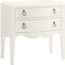 The appearance of Ivory Key Martello Night Table In Somers Isle designed by Tommy Bahama in the transitional interior design. This somers isle piece of furniture  was selected by 1StopBedrooms from Ivory Key Collection to add a touch of cosiness and style into your home. Sku: 543-623. Material: Glass.
