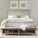 The appearance of Ivy Hollow Weathered Linen And Dusty Taupe Queen Storage Panel Bed designed by Liberty in the transitional interior design. This cream piece of furniture was selected by 1StopBedrooms from Ivy Hollow Collection to add a touch of cosiness and style into your home. Sku: 457-BR13;457-BR14FS;457-BR90. Bed Type: Panel Bed. Bed Size: Queen. Material: Poplar Solid.