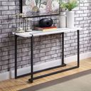 The appearance of Izar Sofa Table In White and Gun Metal designed by Furniture of America in the modern / contemporary interior design. This white and gun metal piece of furniture  was selected by 1StopBedrooms from Izar Collection to add a touch of cosiness and style into your home. Sku: FOA4799S-1;FOA4799S-2. Material: Metal.