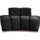Jace Velvet Chair In Black and Natural