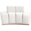 The appearance of Jace Velvet Chair In Natural and Cream designed by Meridian in the modern / contemporary interior design. This natural/cream piece of furniture was selected by 1StopBedrooms from Jace Collection to add a touch of cosiness and style into your home. Sku: 44093Cream-C. Material: Velvet.