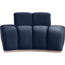 The appearance of Jace Velvet Chair In Navy and Natural designed by Meridian in the modern / contemporary interior design. This navy and natural piece of furniture was selected by 1StopBedrooms from Jace Collection to add a touch of cosiness and style into your home. Sku: 44093Navy-C. Material: Velvet.