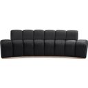 Jace Velvet Sofa In Black and Natural