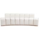 The appearance of Jace Velvet Sofa In Natural and Cream designed by Meridian in the modern / contemporary interior design. This natural/cream piece of furniture was selected by 1StopBedrooms from Jace Collection to add a touch of cosiness and style into your home. Sku: 44093Cream-S. Material: Velvet.
