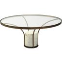 The appearance of Jacinta 36 Inch Round Glass Top Metal And Marble Pedestal Coffee Table designed by Mercana in the modern / contemporary interior design. This gold piece of furniture was selected by 1StopBedrooms from Jacinta Collection to add a touch of cosiness and style into your home. Sku: 69052-AB. Material: Metal.