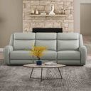 The appearance of Jacobus Sofa In Light Gray designed by Furniture of America in the transitional interior design. This light gray piece of furniture was selected by 1StopBedrooms from Jacobus Collection to add a touch of cosiness and style into your home. Sku: CM9986LG-SF-M. Material: Top Grain Leather.