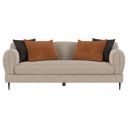 The appearance of Jade Chenille Upholstered Sculpted Track Arm Sofa In Latte designed by Coaster in the modern / contemporary interior design. This latte piece of furniture  was selected by 1StopBedrooms from Jade Collection to add a touch of cosiness and style into your home. Sku: 509411. Material: Polyester.