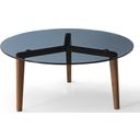 The appearance of Jade Smoked Glass Top Coffee Table designed by Bellini Modern Living in the modern / contemporary interior design. This black and brown piece of furniture  was selected by 1StopBedrooms from Jade Collection to add a touch of cosiness and style into your home. Sku: Jade CT. Material: Walnut.
