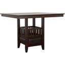 The appearance of Jaden Square Counter Height Table with Storage Espresso designed by Coaster in the transitional interior design. This espresso piece of furniture was selected by 1StopBedrooms from Jaden Collection to add a touch of cosiness and style into your home. Sku: 100958. Table Top Shape: Square. Material: Wood. Size: 47" x 47".