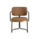 Jalen Dining Armchair In Milliken Cognac