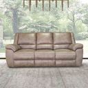 The appearance of Jambi Sofa In Brown designed by Furniture of America in the transitional interior design. This brown piece of furniture  was selected by 1StopBedrooms from Jambi Collection to add a touch of cosiness and style into your home. Sku: NX6011BR-SF. Material: Leather.