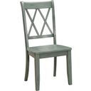 The appearance of Janina Pine Teal Side Chair Set of 2 designed by Homelegance in the transitional interior design. This brown piece of furniture was selected by 1StopBedrooms from Janina Collection to add a touch of cosiness and style into your home. Sku: 5516TLS. Material: Wood.