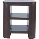 The appearance of Janzen End Table with Open Storage and Rounded Corners In Brown and Espresso designed by Jofran in the modern / contemporary interior design. This brown and espresso piece of furniture was selected by 1StopBedrooms from Janzen Collection to add a touch of cosiness and style into your home. Sku: 2535-3. Material: Rubberwood.