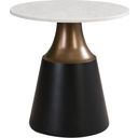 The appearance of Jaramillo End Table In White and Black designed by ACME in the modern / contemporary interior design. This white and black piece of furniture  was selected by 1StopBedrooms from Jaramillo Collection to add a touch of cosiness and style into your home. Sku: LV04046-1;LV04046-2. Material: Marble.