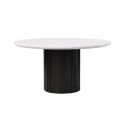 The appearance of Jaramillo Round Dining Table In Black designed by ACME in the modern / contemporary interior design. This black piece of furniture was selected by 1StopBedrooms from Jaramillo Collection to add a touch of cosiness and style into your home. Sku: DN02141-1;DN02141-2. Table Top Shape: Round. Material: Wood. Size: 54".