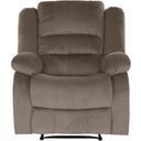 The appearance of Jarita Chocolate Reclining Chair designed by Homelegance in the transitional interior design. This chocolate piece of furniture  was selected by 1StopBedrooms from Jarita Collection to add a touch of cosiness and style into your home. Sku: 8329CH-1. Material: Polyester.