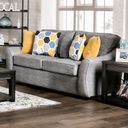 The appearance of Jarrow Loveseat In Light Gray designed by Furniture of America in the transitional interior design. This light gray piece of furniture was selected by 1StopBedrooms from Jarrow Collection to add a touch of cosiness and style into your home. Sku: SM8001-LV. Material: Linen.