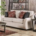The appearance of Jarrow Sofa In Ivory SM8003-LV designed by Furniture of America in the transitional interior design. This ivory piece of furniture was selected by 1StopBedrooms from Jarrow Collection to add a touch of cosiness and style into your home. Sku: SM8003-LV. Material: Linen.