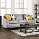 The appearance of Jarrow Sofa In Light Gray designed by Furniture of America in the transitional interior design. This light gray piece of furniture was selected by 1StopBedrooms from Jarrow Collection to add a touch of cosiness and style into your home. Sku: SM8001-SF. Material: Linen.