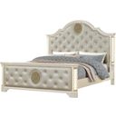 Jasmine Led Queen Bed Made With Wood In Beige
