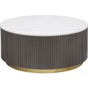 The appearance of Jason Round Marble Top Coffee Table In Charcoal and White designed by Coaster in the modern / contemporary interior design. This charcoal and white piece of furniture  was selected by 1StopBedrooms from Jason Collection to add a touch of cosiness and style into your home. Sku: 710418. Material: MDF.