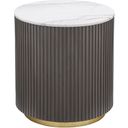 The appearance of Jason Round Marble Top Side End Table In Charcoal and White designed by Coaster in the modern / contemporary interior design. This charcoal and white piece of furniture  was selected by 1StopBedrooms from Jason Collection to add a touch of cosiness and style into your home. Sku: 710417. Material: MDF.
