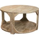 The appearance of Jenna Round Cocktail Table with Shelf In Beige designed by Moti in the coastal interior design. This beige piece of furniture  was selected by 1StopBedrooms from Jenna Collection to add a touch of cosiness and style into your home. Sku: 99103001. Material: Wood.