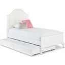 Jenna White Twin Panel Bed With Trundle