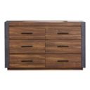 The appearance of Jensen Double Drawer Dresser In Tavern Brown designed by Magnussen in the transitional interior design. This tavern brown piece of furniture was selected by 1StopBedrooms from Jensen Collection to add a touch of cosiness and style into your home. Sku: B6306-22. Material: Laminate.