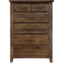 The appearance of Jerrick Burnished Chest designed by Homelegance in the transitional interior design. This brown piece of furniture was selected by 1StopBedrooms from Jerrick Collection to add a touch of cosiness and style into your home. Sku: 1957-9. Material: Wood.