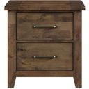 The appearance of Jerrick Burnished Nightstand designed by Homelegance in the transitional interior design. This brown piece of furniture was selected by 1StopBedrooms from Jerrick Collection to add a touch of cosiness and style into your home. Sku: 1957-4. Material: Wood.