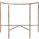 The appearance of Jessa Forged Metal Console Table In White And Brass designed by Safavieh Couture in the glam interior design. This white and brushed brass piece of furniture was selected by 1StopBedrooms from Jessa Collection to add a touch of cosiness and style into your home. Sku: SFV9506C. Material: Metal.