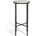 The appearance of Jessa Metal Tall Round End Table In Black and White designed by Safavieh Couture in the glam interior design. This black/white piece of furniture was selected by 1StopBedrooms from Jessa Collection to add a touch of cosiness and style into your home. Sku: SFV9504D. Material: Iron.