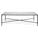 The appearance of Jessa Rectangle Coffee Table In Black and White designed by Safavieh Couture in the modern / contemporary interior design. This black/white piece of furniture  was selected by 1StopBedrooms from Jessa Collection to add a touch of cosiness and style into your home. Sku: SFV9500D. Material: Iron.