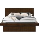 Jessica Queen Platform Bed with Rail Seating Cappuccino