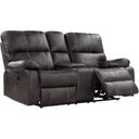 The appearance of Jessie James Power Reclining Loveseat In Dark Graphite designed by Emerald Home Furnishings in the modern / contemporary interior design. This graphite piece of furniture was selected by 1StopBedrooms from Jessie James Collection to add a touch of cosiness and style into your home. Sku: U7130-21-03. Material: Wood.