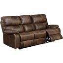 The appearance of Jessie James Power Reclining Sofa In Chocolate Brown designed by Emerald Home Furnishings in the modern / contemporary interior design. This chocolate brown piece of furniture was selected by 1StopBedrooms from Jessie James Collection to add a touch of cosiness and style into your home. Sku: U7130-18-15. Material: Wood.